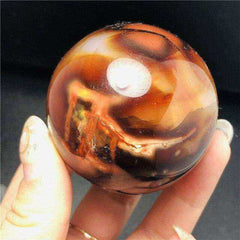 Natural Red Carnelian Crystal Ball