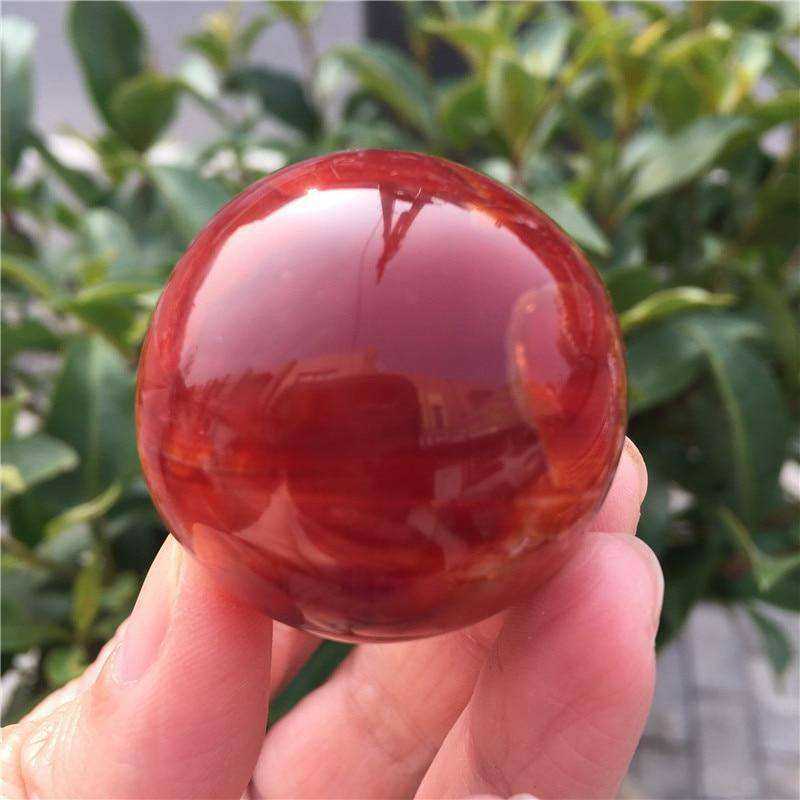 Natural Red Carnelian Crystal Ball