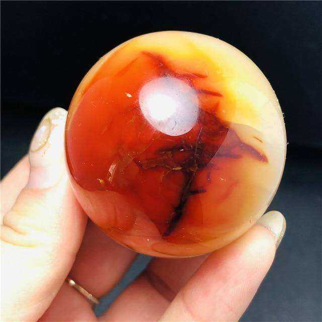 Natural Red Carnelian Crystal Ball