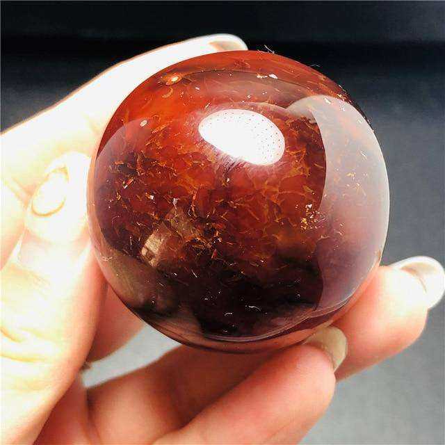 Natural Red Carnelian Crystal Ball