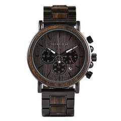 Gold Watch Men Luxury Brand Wooden Wristwatches