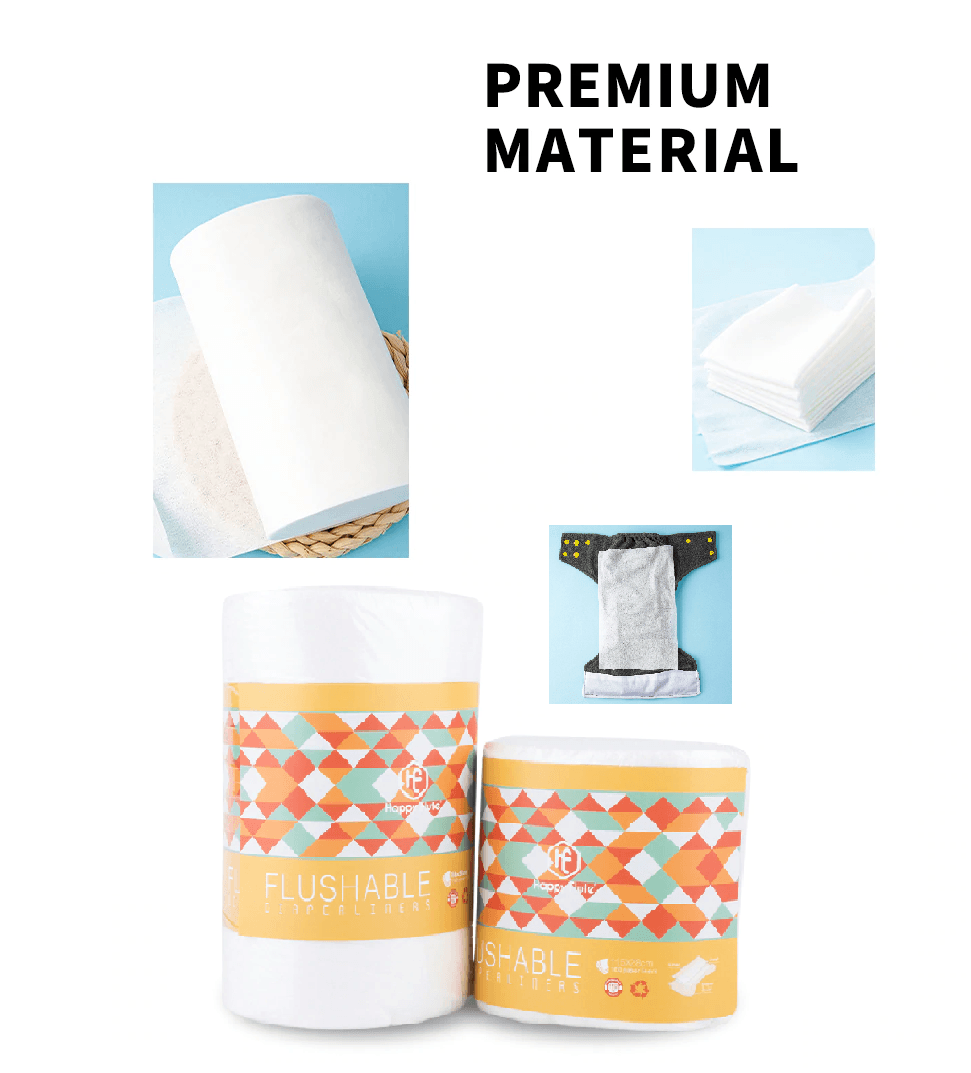 100% Biodegradable & Flushable Diaper Liners 100 Sheets Per Roll