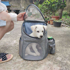 Portable Mesh Dog Bag Backpack