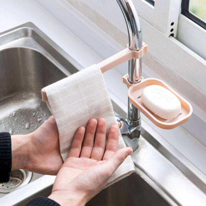 Aesthetic Cool Sink Hanging Storage Rack Holder Faucet Clip Shelf Drain