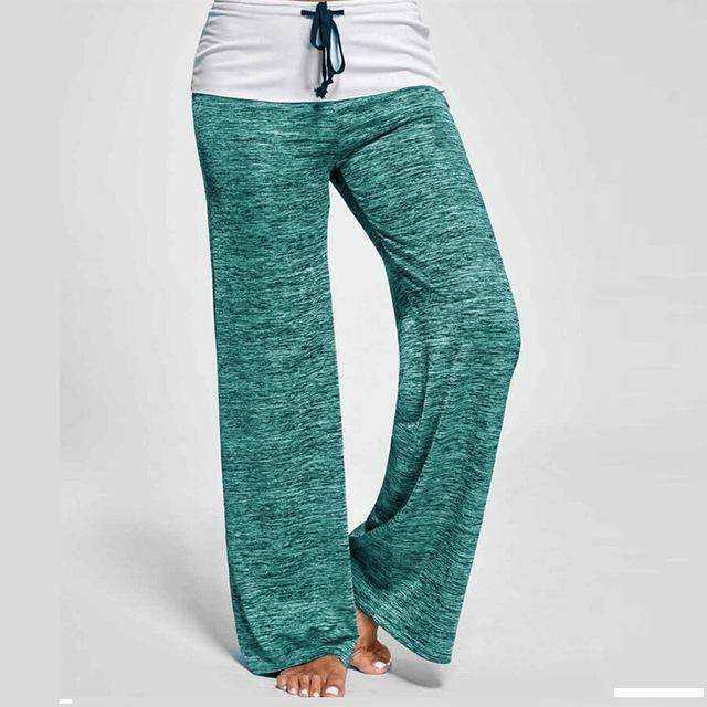 Elastic Wide Leg Lace Up Fitness Loose Yoga Pants