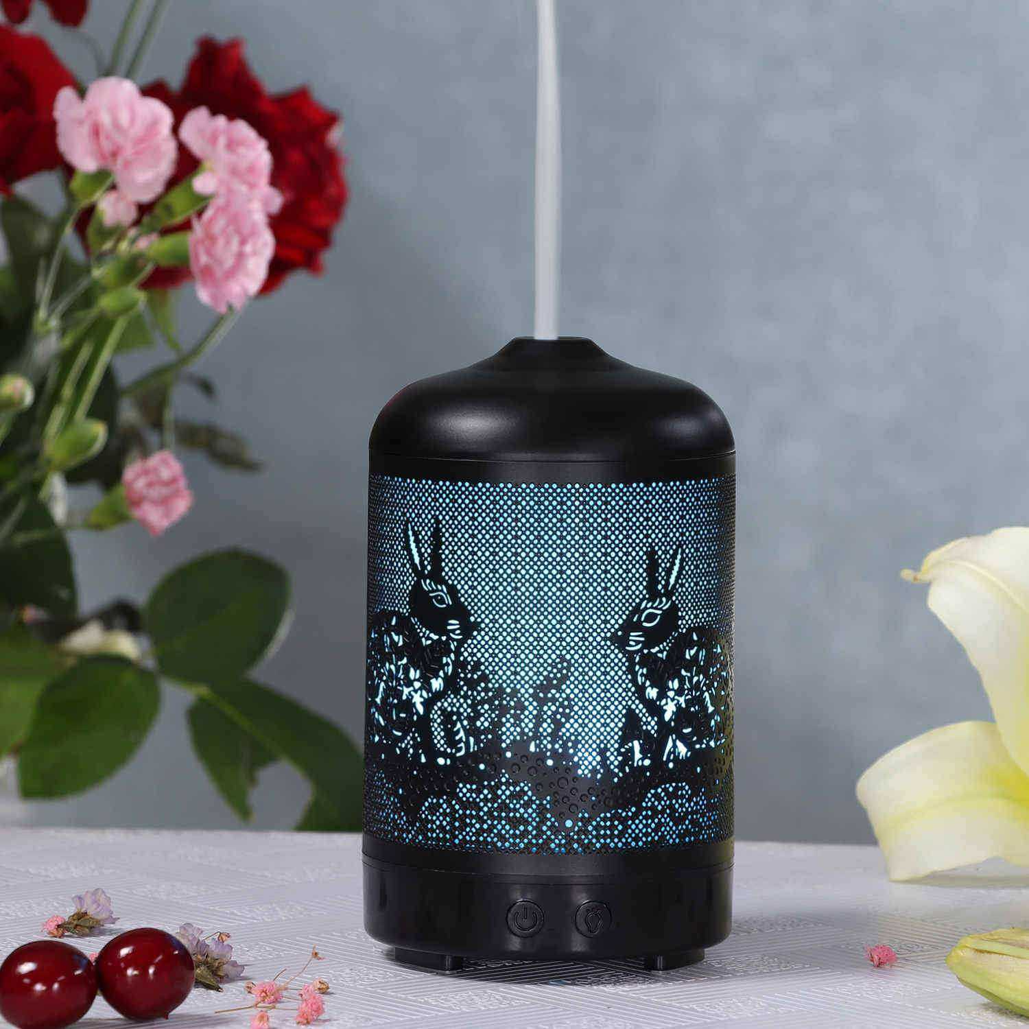 100ml Ultrasonic Air Humidifier Forest Deer 7 Color LED Aroma Diffuser