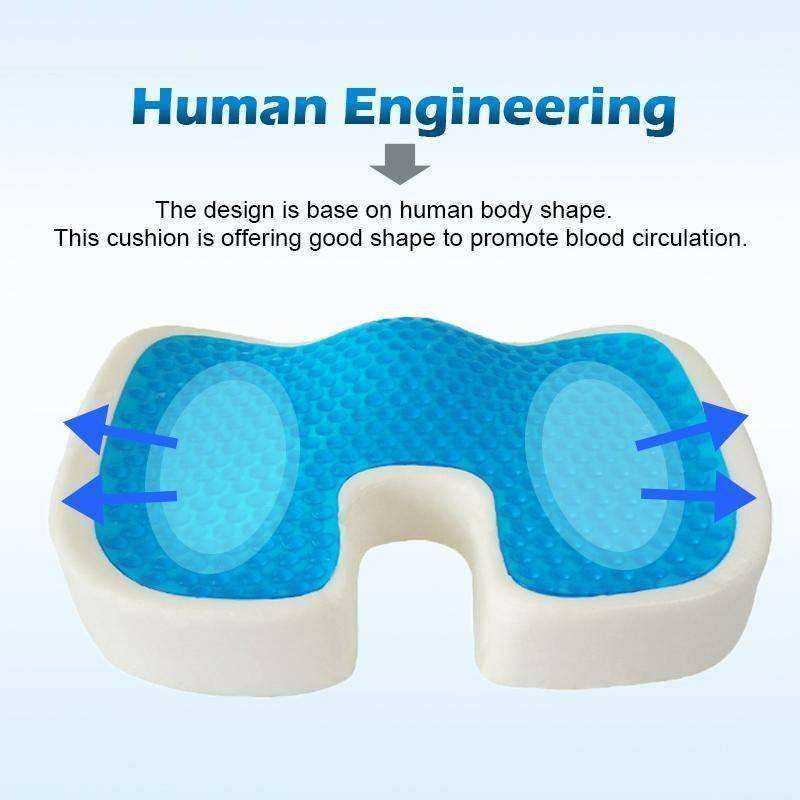 46*36 U Shape Silicone Gel Cushion Memory Foam Pillow