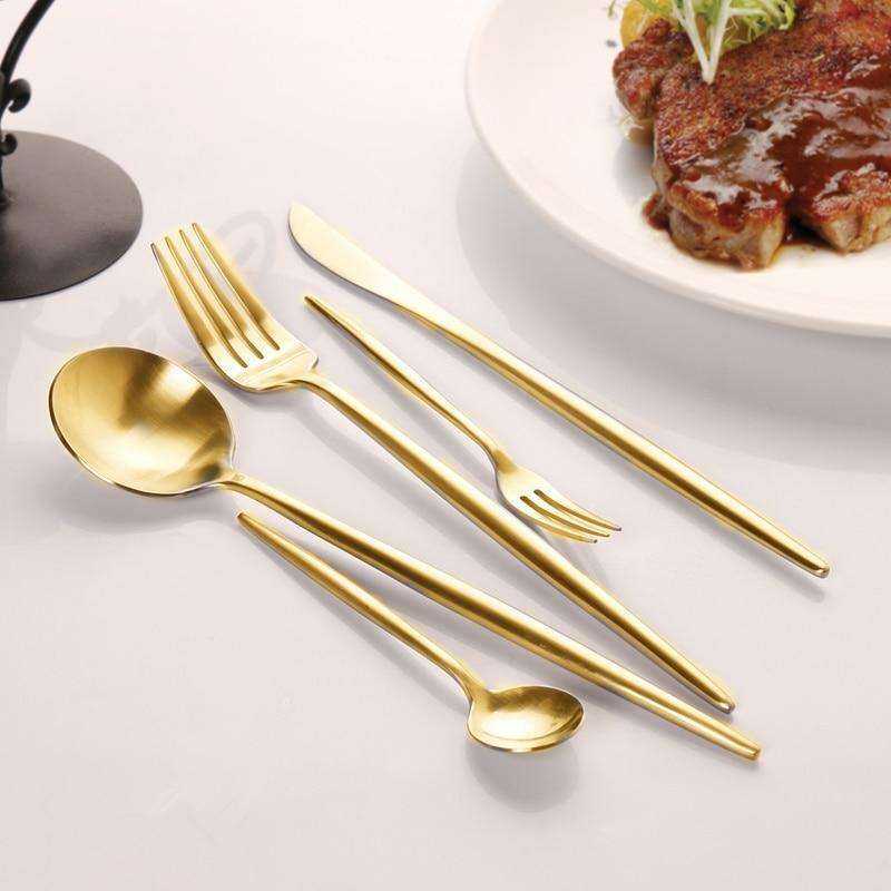 Gold Stainless Steel Cutlery Set