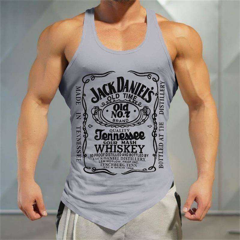 Gym Tank Top Men Letter Printing Faith Shirt