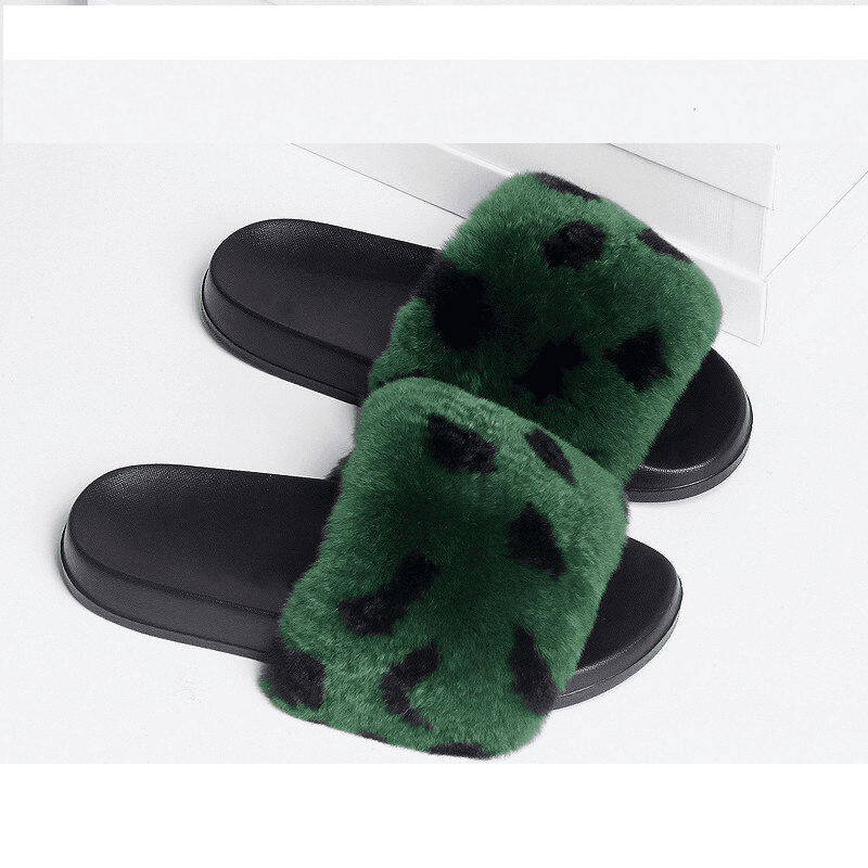 Rabbit Fur Slippers Classy Comfortable Indoor & Outdoor Sandals