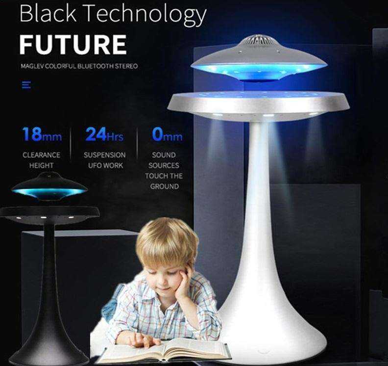 Magnetic Levitating led table lamp with UFO speaker