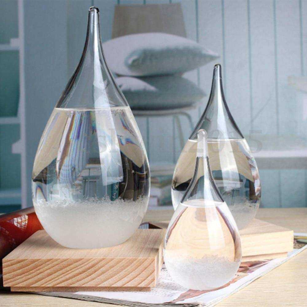 Transparent Droplet Storm Forecast Predictor Monitor Bottle