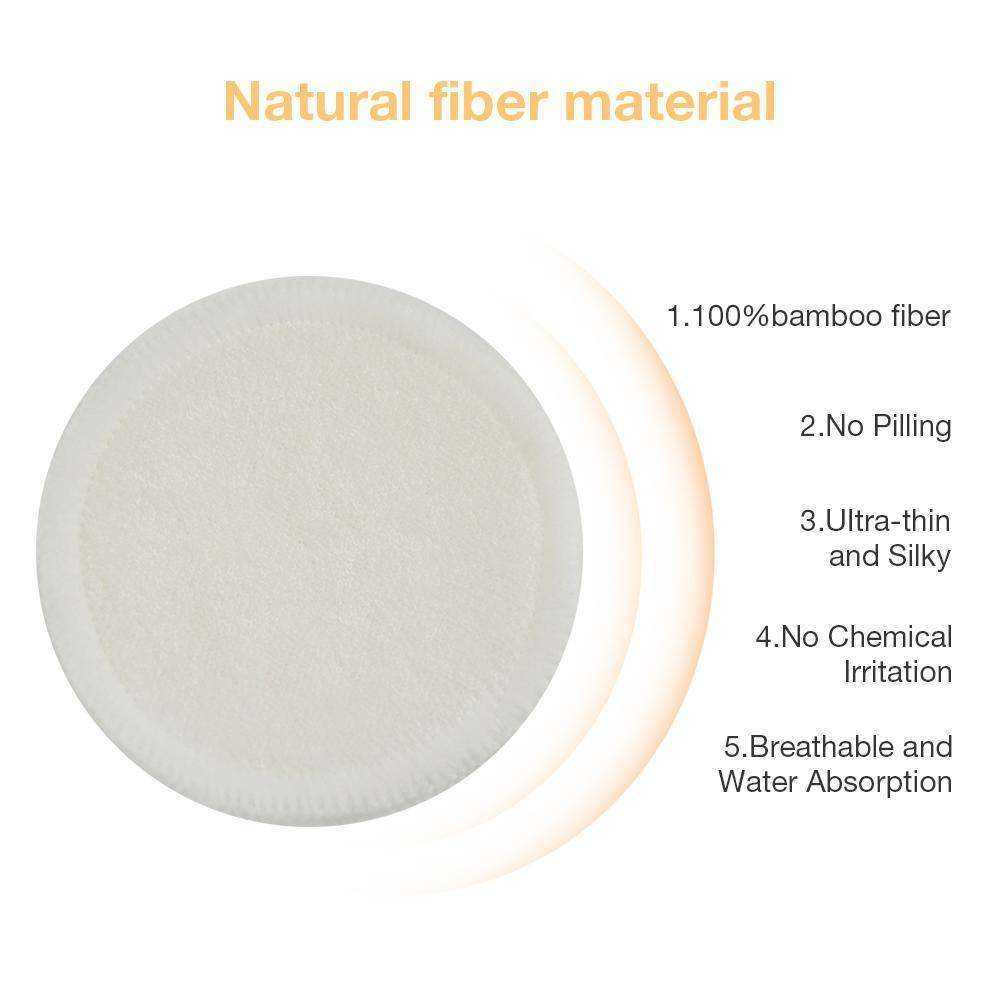 Washable Makeup Cotton Pads Bamboo Fiber Facial Skin Cleanser