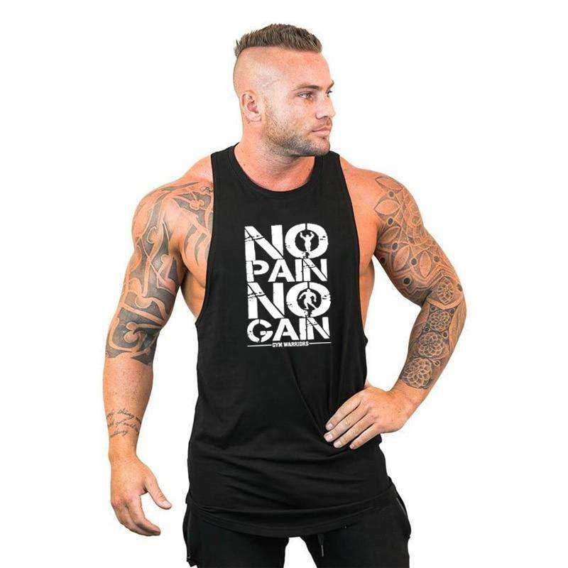 Men's Brand Gyms Clothing Bodybuilding Hooded Cotton Sleeveless Tank Top