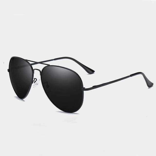 Eyewear - Polarized Black Lens Aviator Sunglasses