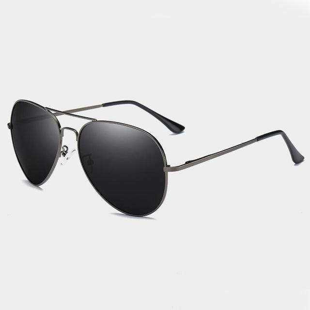 Eyewear - Polarized Black Lens Aviator Sunglasses