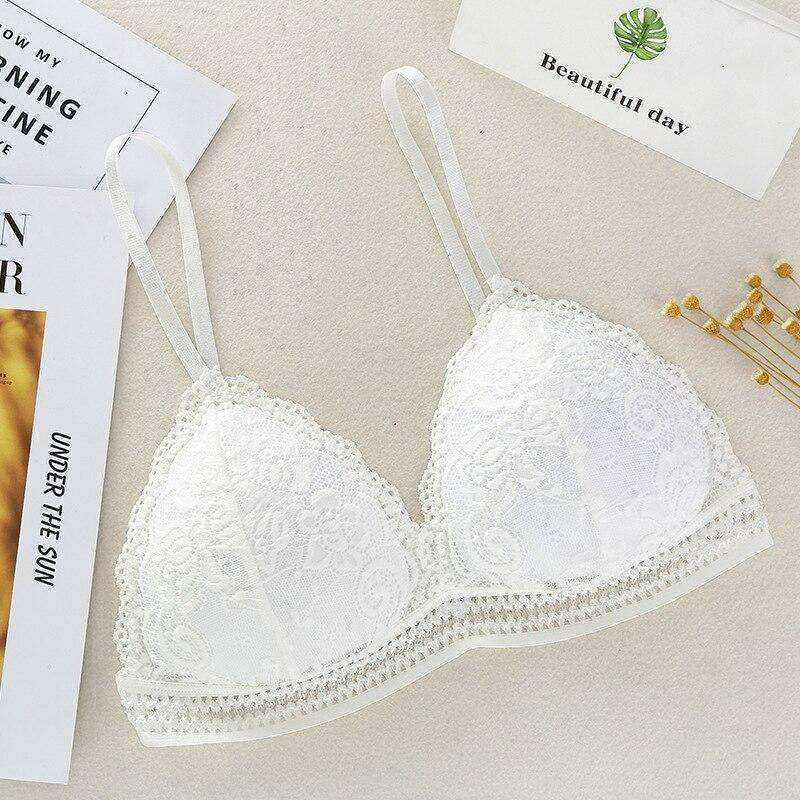 Sexy Seamless Deep V Lingerie Lace Wireless Women Bra