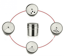Stainless Steel Rotatable Salt and Spice Shakers