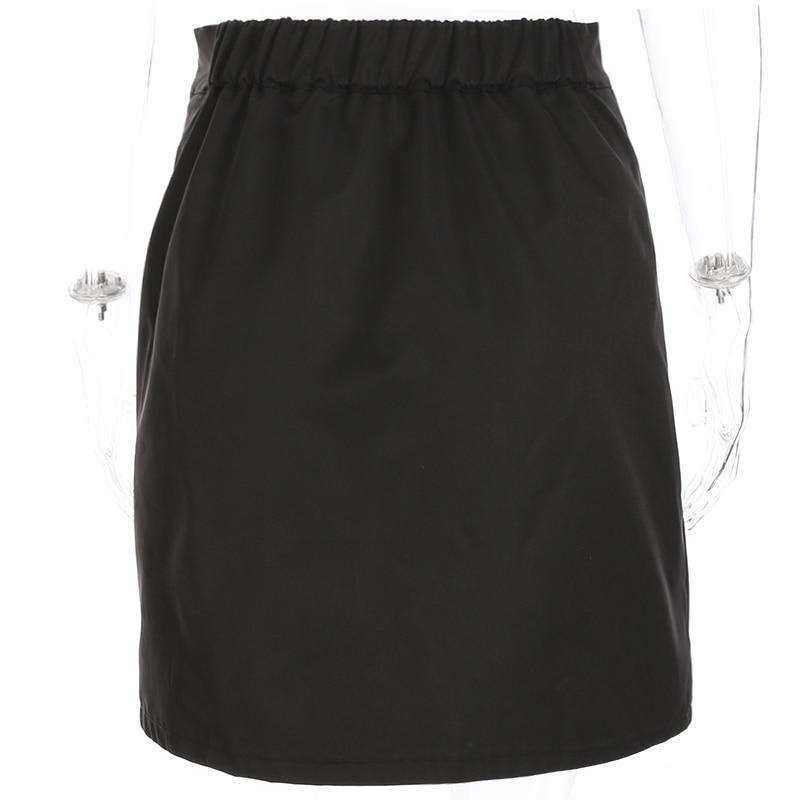 High Waist Belt Cargo Pocket Sexy Split Open Skirt