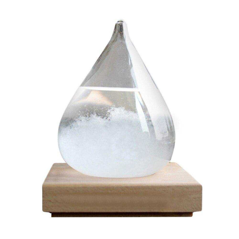Transparent Droplet Storm Forecast Predictor Monitor Bottle
