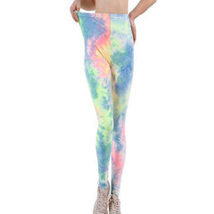 Women Comic Cartoon Printed  High Stretch Punk Rock Leggings
