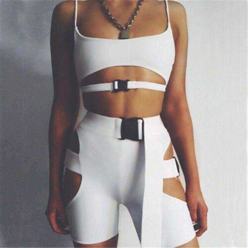 Sexy Hip Hop Sexy Gothic Crop Top And Short Casual Clothing Street Wear