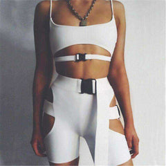 Sexy Hip Hop Sexy Gothic Crop Top And Short Casual Clothing Street Wear