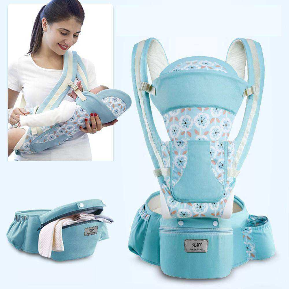 Aesthetic Ergonomic Hipseat Front Facing Kangaroo Wrap Baby Carrier