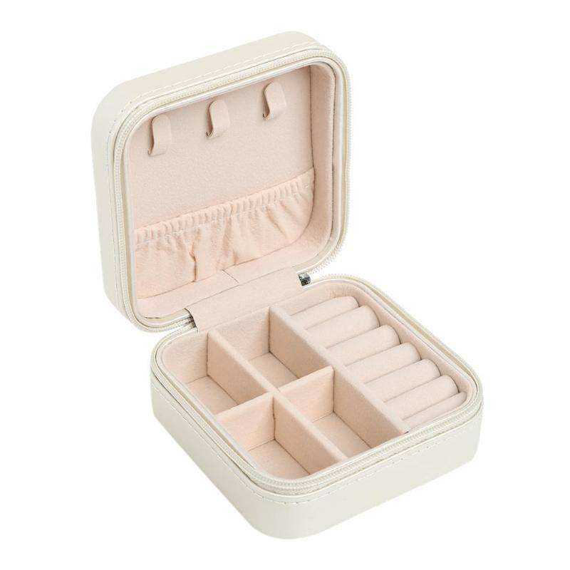 Portable Jewelry Box Storage Organizer Earring Holder