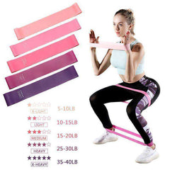Aesthetic Workout 5 Piece Set Fitness Resistance Bands Home Workout Band For Women