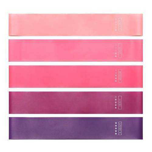 Aesthetic Workout 5 Piece Set Fitness Resistance Bands Home Workout Band For Women