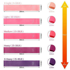 Aesthetic Workout 5 Piece Set Fitness Resistance Bands Home Workout Band For Women