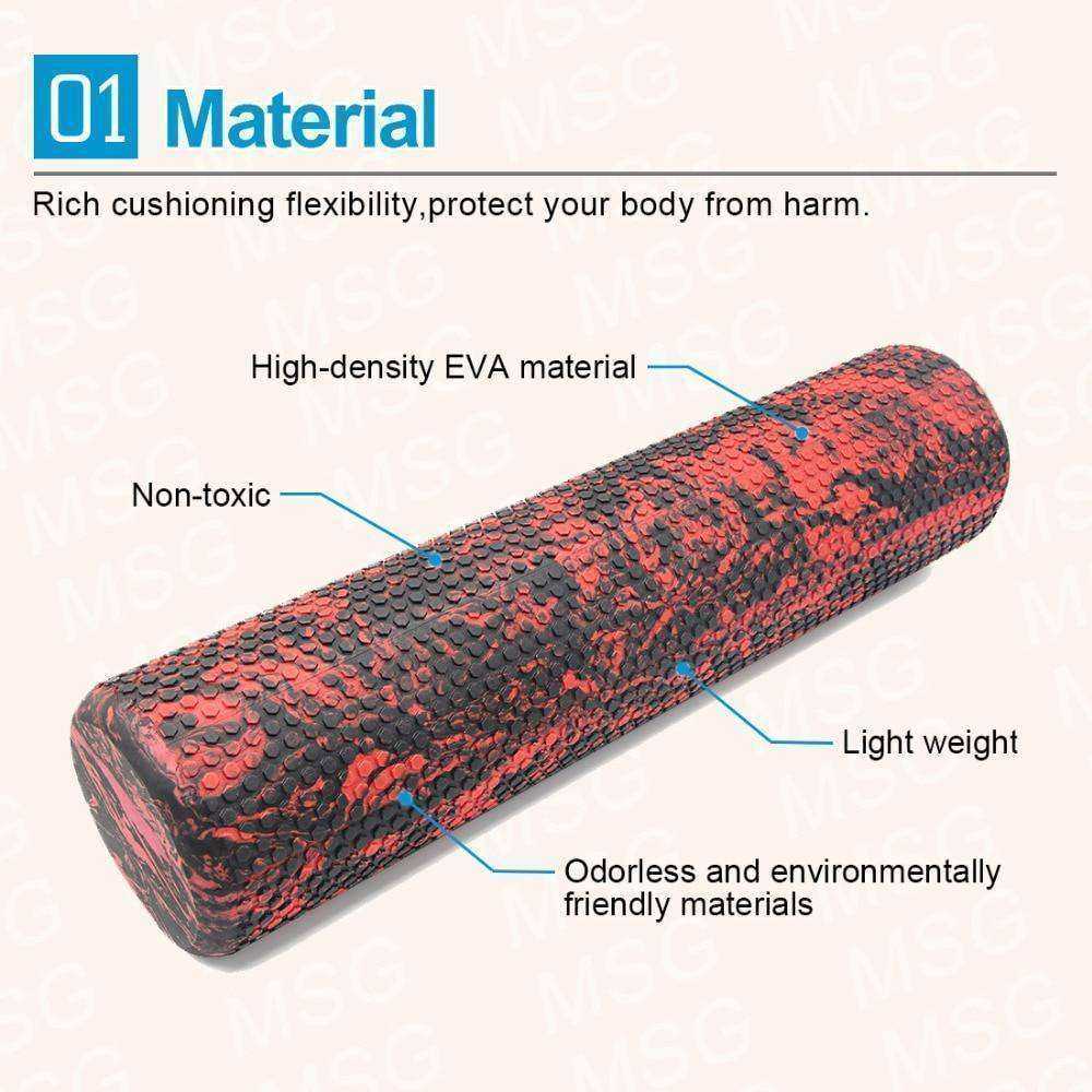 New Red Camouflage Foam Roller Trigger Point Muscle Roller