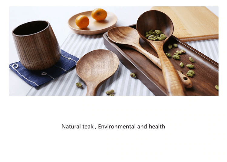 Teak Natural Wood Tableware Kitchen Tool Set