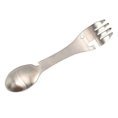 Multifunctional Stainless Steel Knife Fork Knife Spoon Bottle Can Opener Hiking Gear