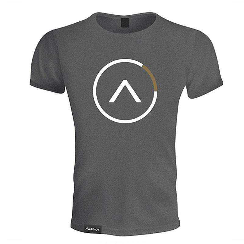 Sports Fitness Fashion Letter Printing Men's Short Sleeve T-shirt