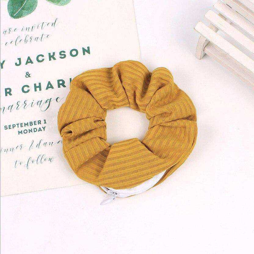 New Korea 2020 Fashion Girls Zipper Headwear Ponytail Holders Hair Accessories