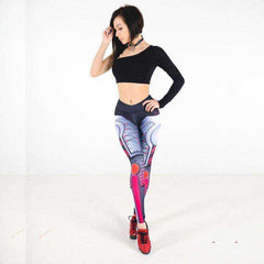 Cyber Design Print Push UP Fitness Leggings