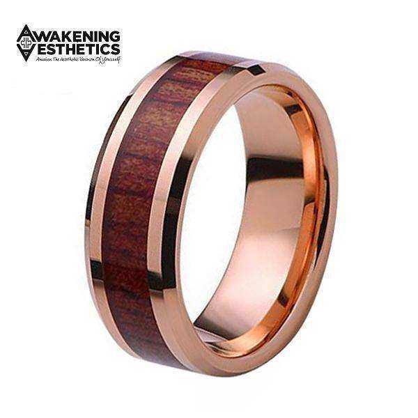 Jewelry - Nature Wood Inlay Tungsten Carbide Ring