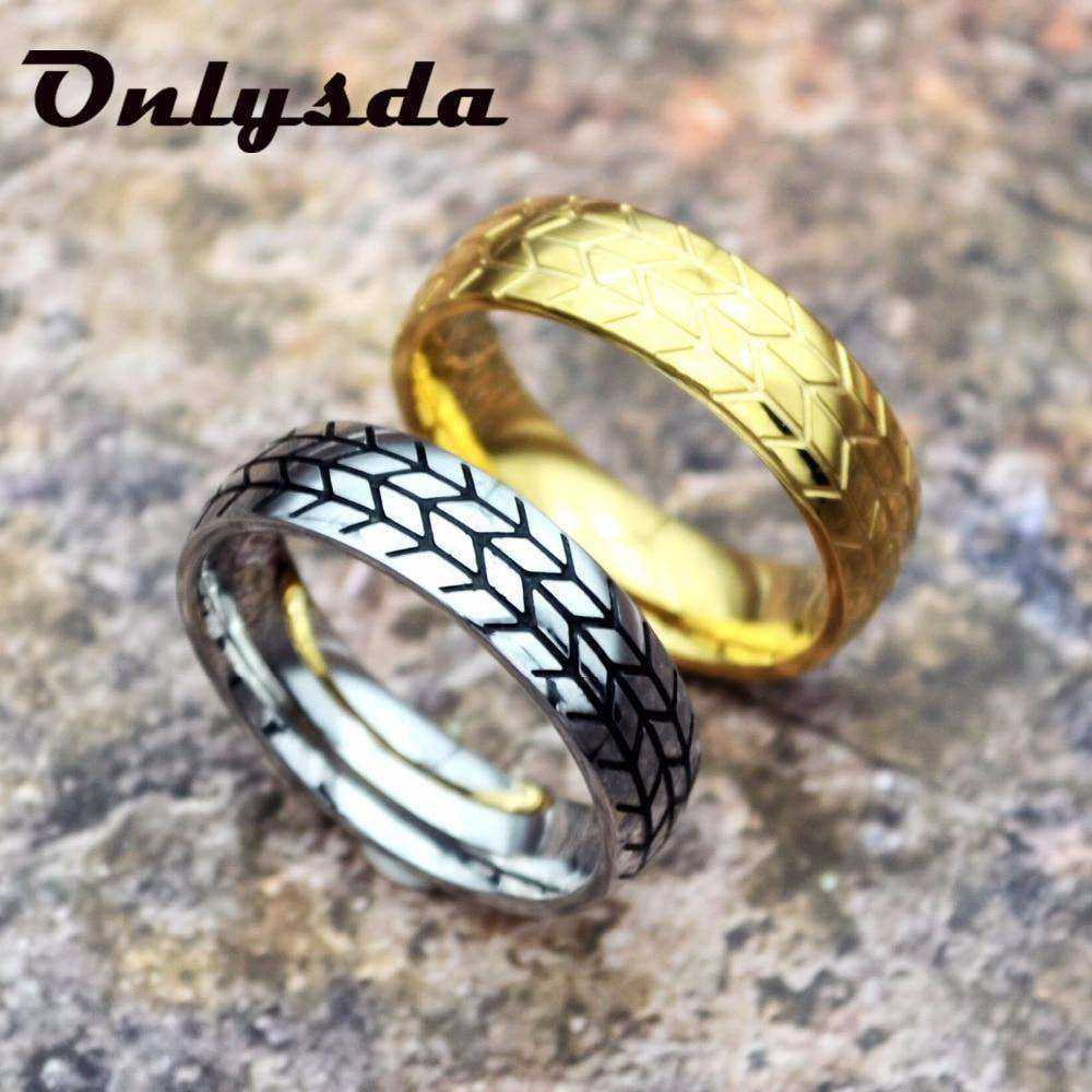 New Stainless Steel Classic Silver Tire Ring