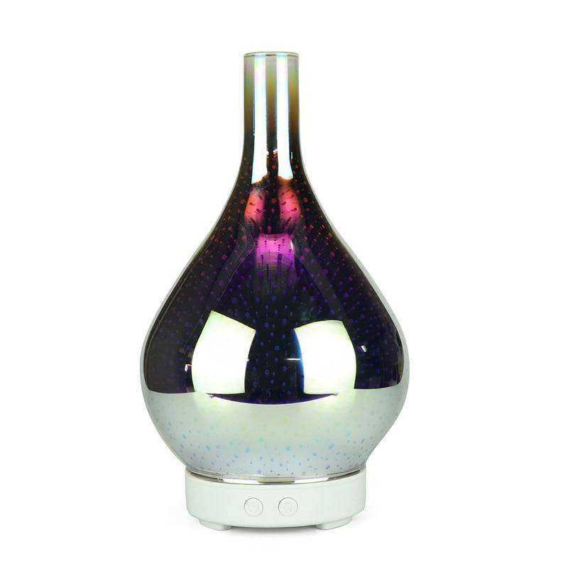 3D Glass Vase Shape Air Humidifier 7 Color Led Night Light