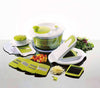 Salad Spinner Maker Set with 7 Interchangeable Stainless Steel Blades