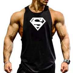 Men Undershirt Skull Bodybuilding Fitness Stringer Tank Tops
