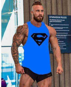 Men Undershirt Skull Bodybuilding Fitness Stringer Tank Tops