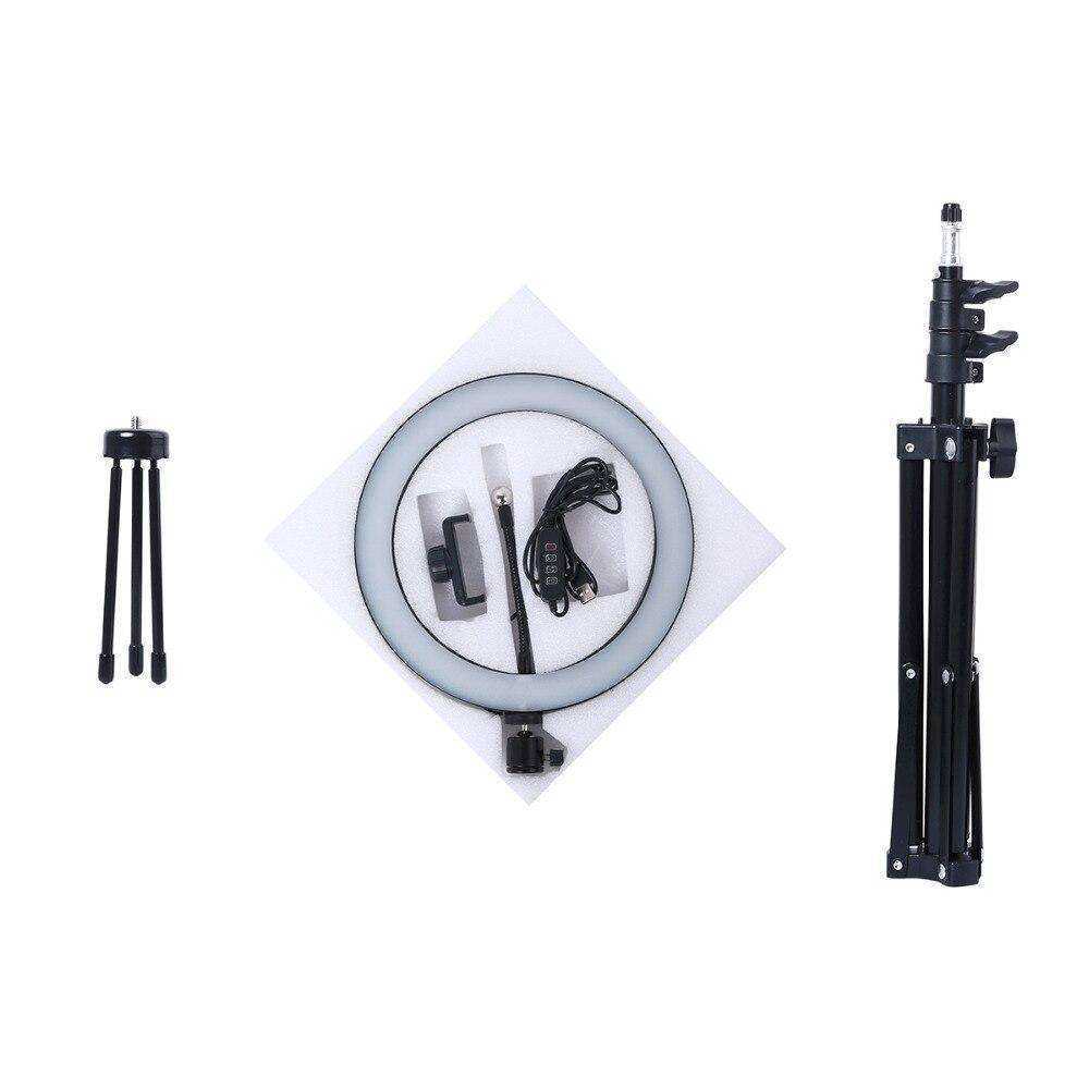 LED Selfie Ring Light Dimmable Camera Phone Ring Lamp With Tripod