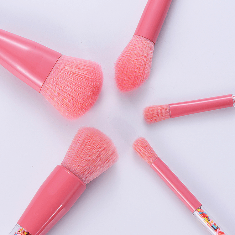 5pcs Lollipop Candy Unicorn Crystal Makeup Brushes Set