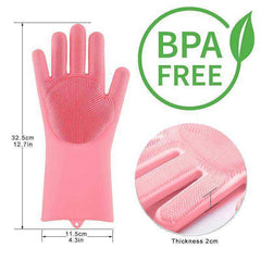 Magic Silicone Dishwashing Sponge Rubber Scrub Gloves