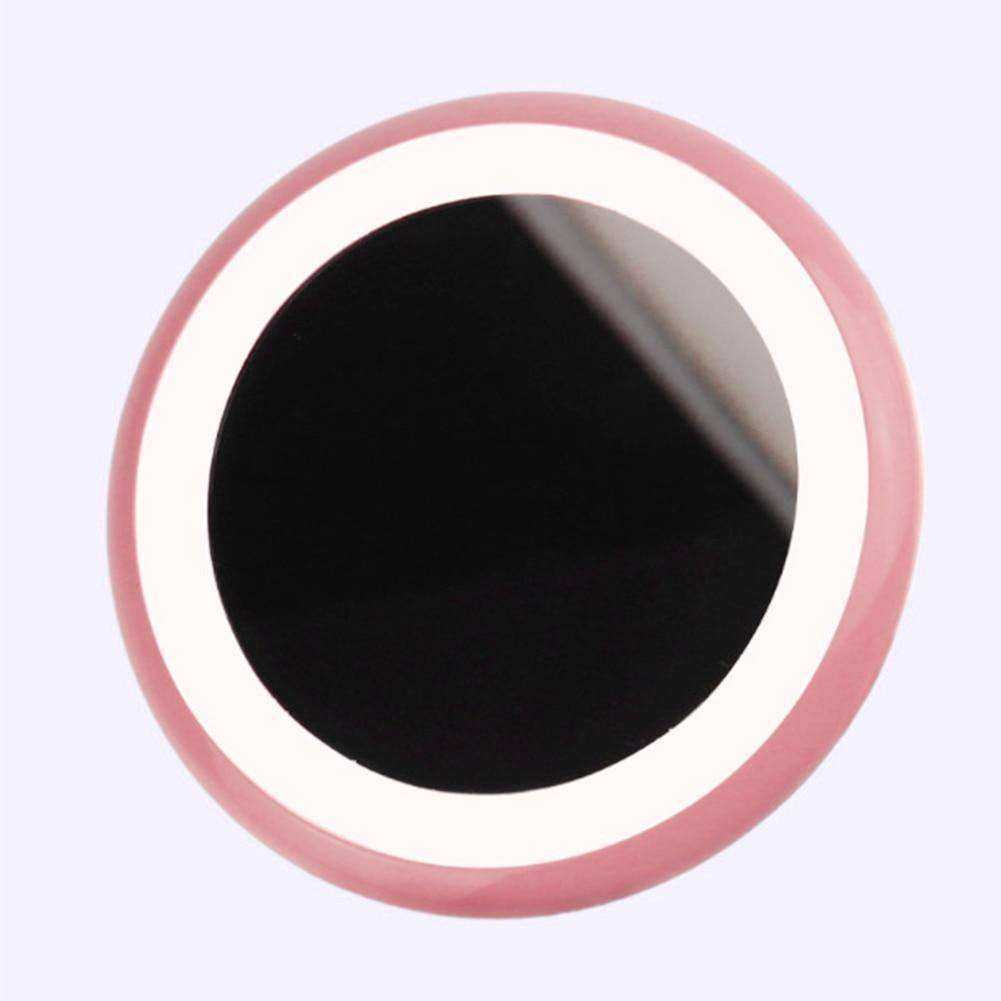 Pink Aesthetic LED Pocket Makeup Mirror