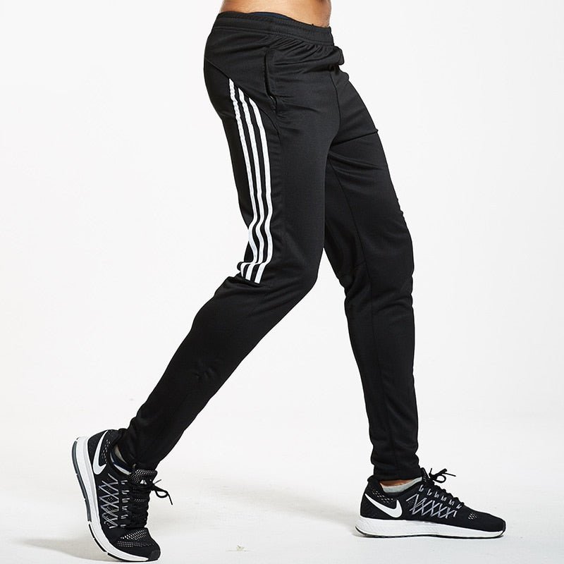 Men's Sweatpants Gyms Fitness Bodybuilding Joggers Workout Trousers Zipper Football Soccer Pants Training Sport Srousers - AWAKENING AESTHETICS