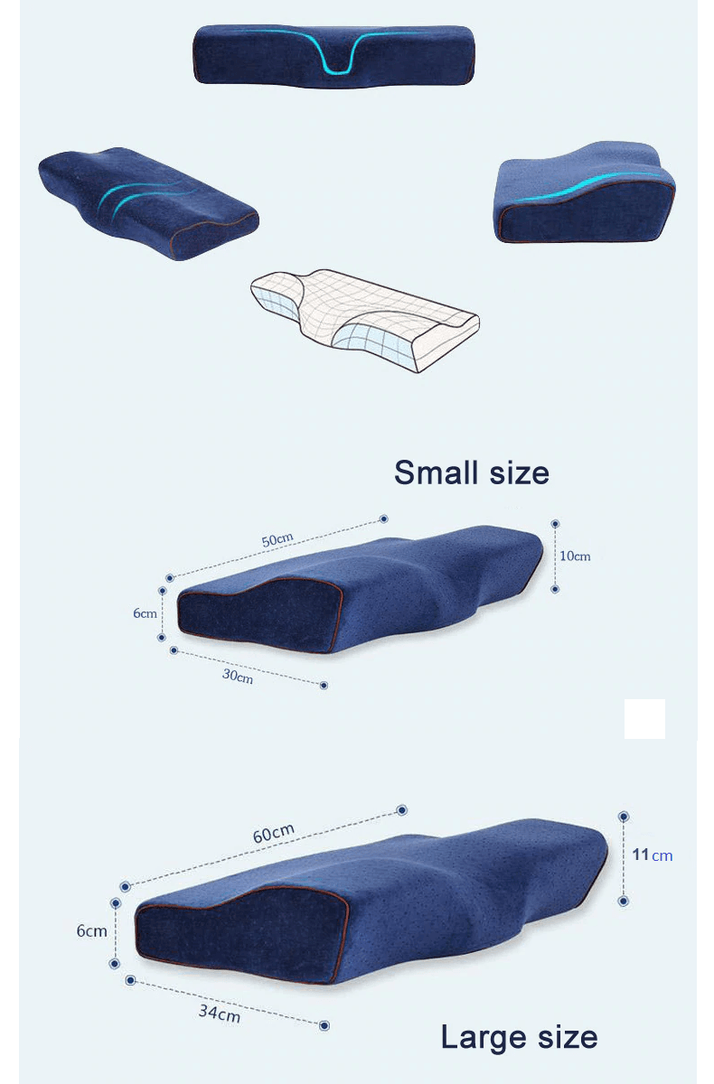 Aesthetic Memory Foam Bedding Butterfly Shaped Neck Protection Pillow